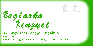 boglarka kengyel business card