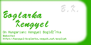 boglarka kengyel business card